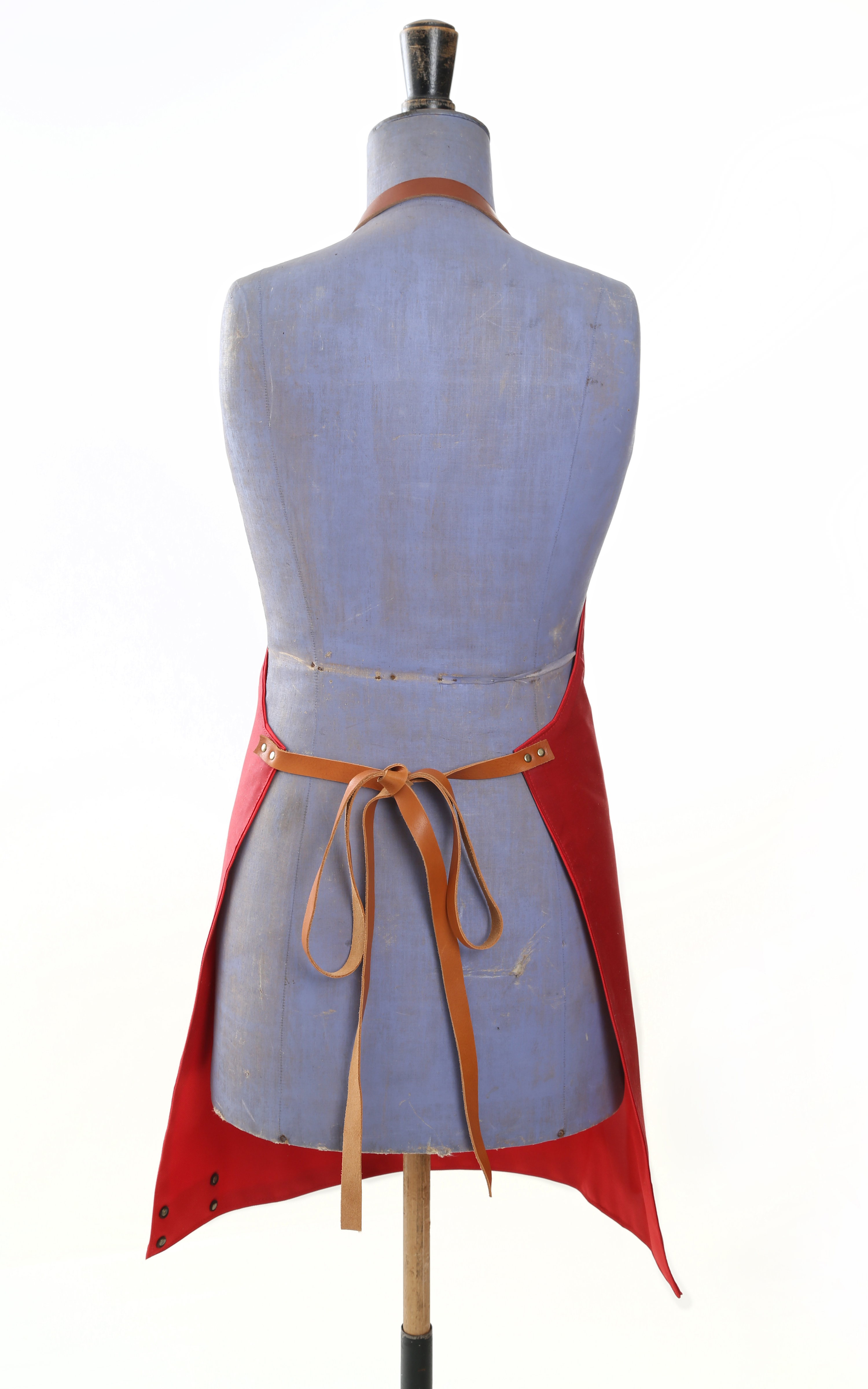 Leather And Waxed Cotton Full Apron Red The Traditional English Apron