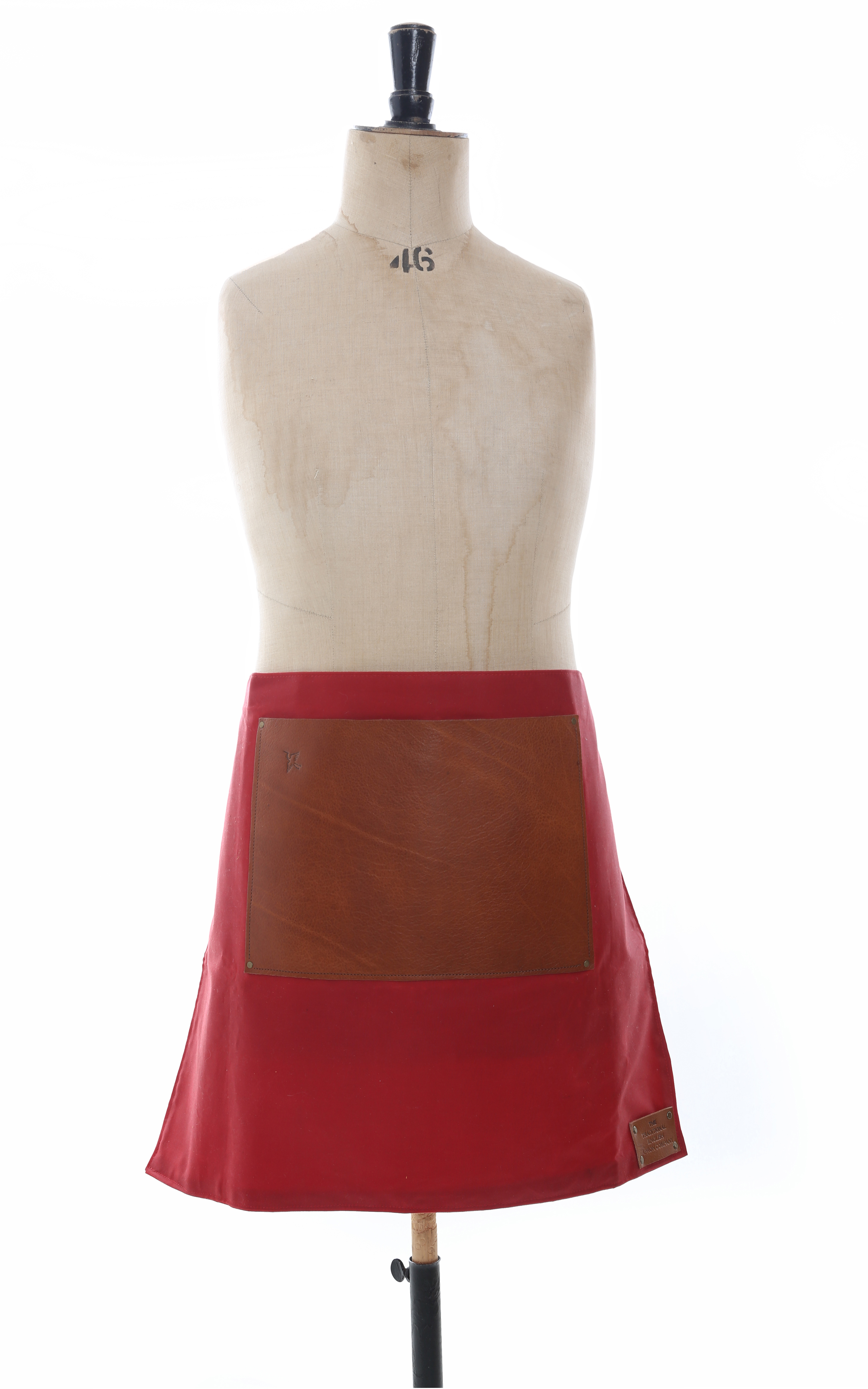 Leather & Waxed Cotton Half-Apron (Red) - The Traditional English Apron ...